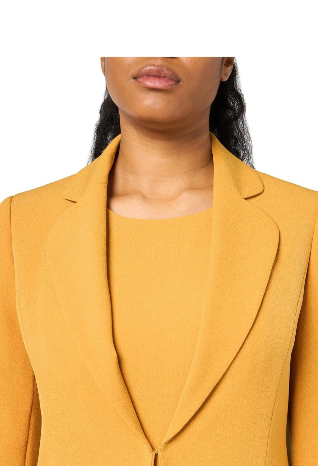 Le Suit  2pc Women’s Harvest Gold Solid Sheath Dress & Long Blazer Jacket Size 8