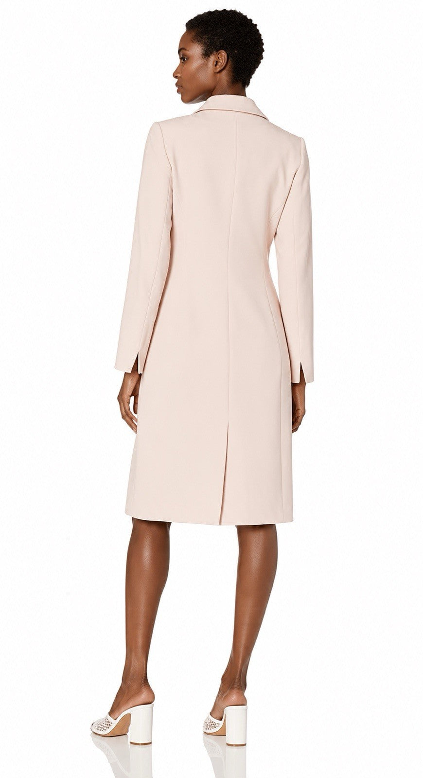 Le Suit Women’s Plus 14W 2pc Dress Suit Long Notch Jacket Sleeveless Dress
