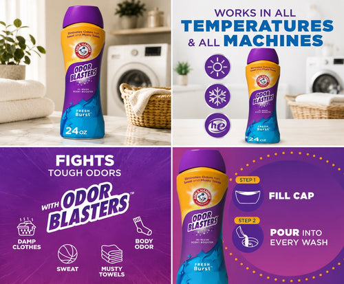 ARM & HAMMER Odor Blasters Fresh Burst In-Wash Laundry 24 oz Bottle