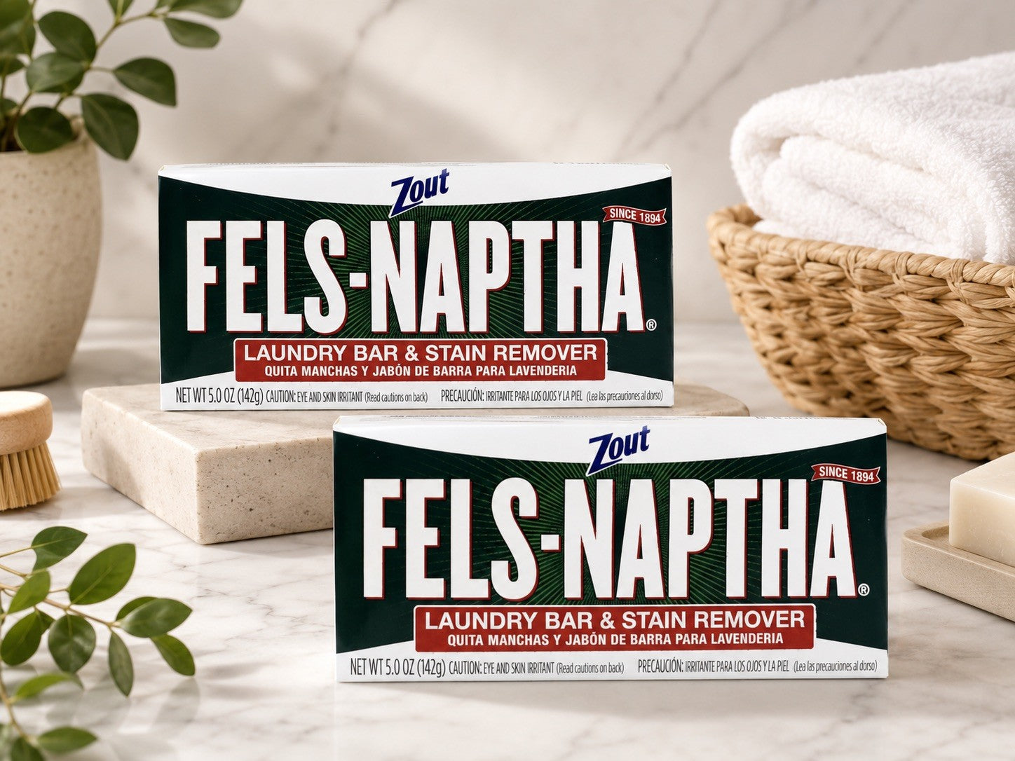 Fels Naptha Laundry Soap Bar - 5.0 oz - 2 pk