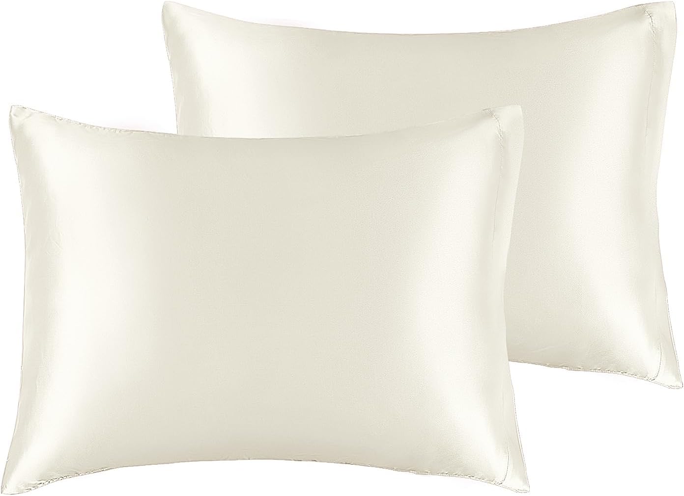 BEDELITE Satin Pillowcase for Hair and Skin, Super Soft and Cooling Similar to Silk Pillow Cases 2 Pack with Envelope Closure, Gift for Women Men(20"x30" Queen Size, Dark Grey)