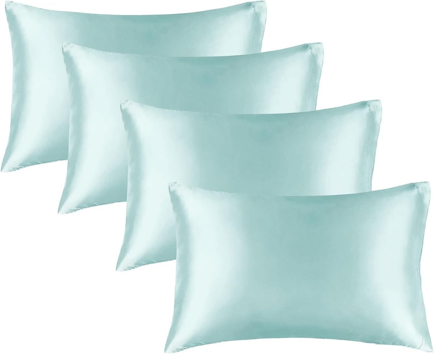 BEDELITE Satin Pillowcase for Hair and Skin, Super Soft and Cooling Similar to Silk Pillow Cases 2 Pack with Envelope Closure, Gift for Women Men(20"x30" Queen Size, Dark Grey)