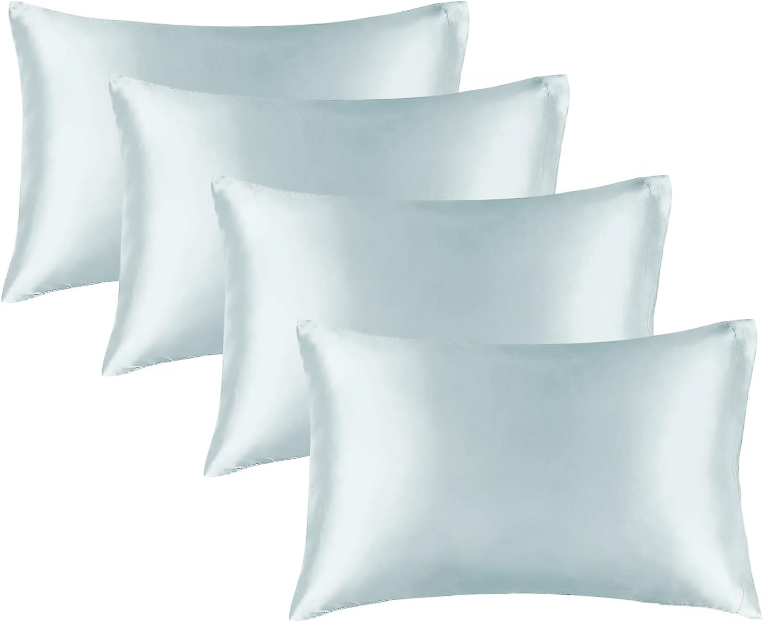 BEDELITE Satin Pillowcase for Hair and Skin, Super Soft and Cooling Similar to Silk Pillow Cases 2 Pack with Envelope Closure, Gift for Women Men(20"x30" Queen Size, Dark Grey)