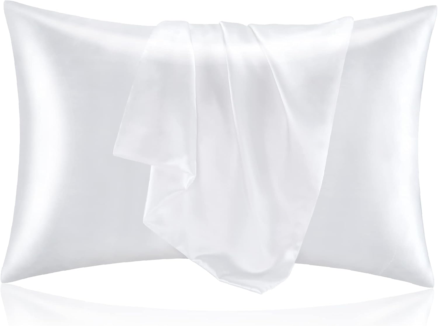 BEDELITE Satin Pillowcase for Hair and Skin, Super Soft and Cooling Similar to Silk Pillow Cases 2 Pack with Envelope Closure, Gift for Women Men(20"x30" Queen Size, Dark Grey)