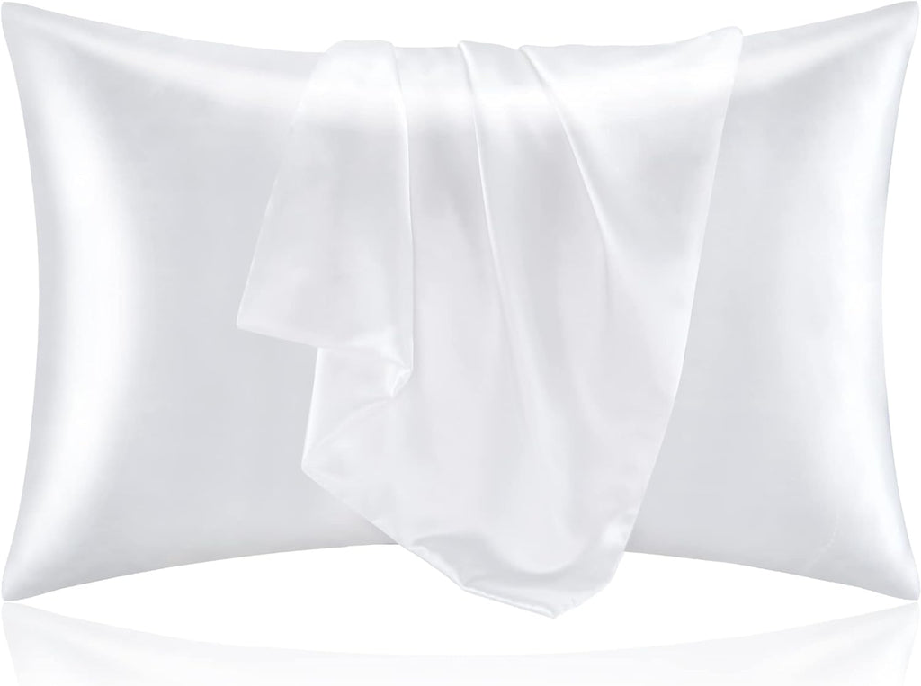 BEDELITE Satin Pillowcase for Hair and Skin, Super Soft and Cooling Similar to Silk Pillow Cases 2 Pack with Envelope Closure, Gift for Women Men(20"x30" Queen Size, Dark Grey)
