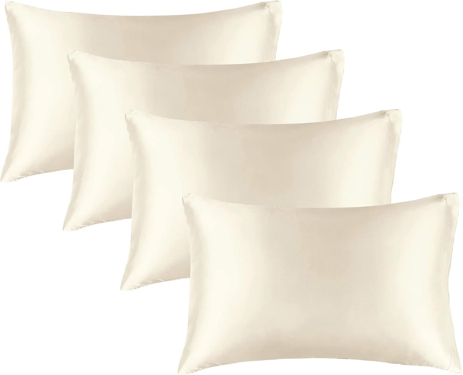 BEDELITE Satin Pillowcase for Hair and Skin, Super Soft and Cooling Similar to Silk Pillow Cases 2 Pack with Envelope Closure, Gift for Women Men(20"x30" Queen Size, Dark Grey)