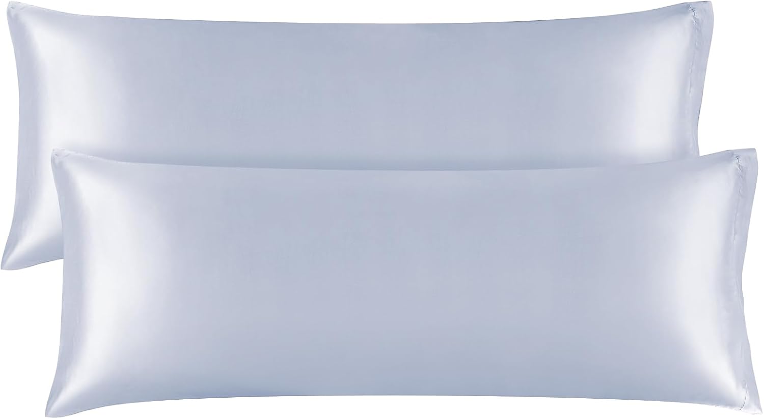 BEDELITE Satin Pillowcase for Hair and Skin, Super Soft and Cooling Similar to Silk Pillow Cases 2 Pack with Envelope Closure, Gift for Women Men(20"x30" Queen Size, Dark Grey)