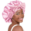 YANIBEST Adjustable Satin Bonnet for Sleeping Women Double Layer Hair Wrap Reduce Friction Prevent Frizz Natural Curly Hair