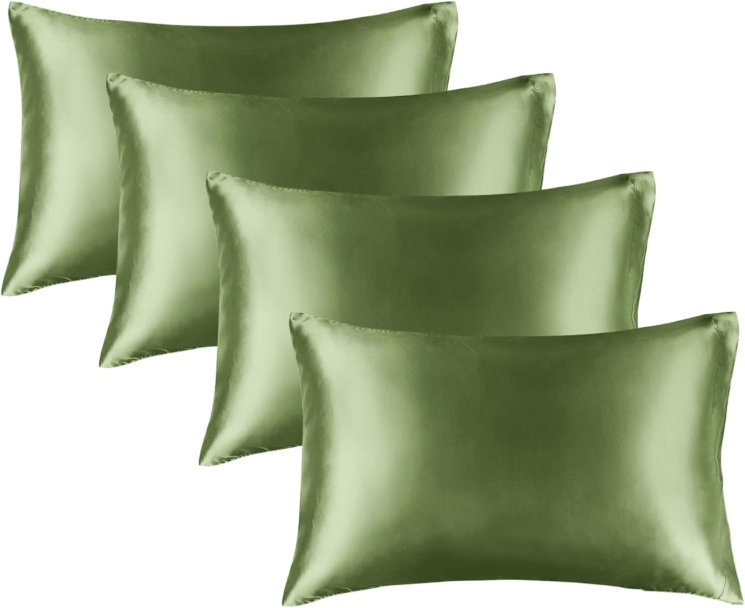 BEDELITE Satin Pillowcase for Hair and Skin, Super Soft and Cooling Similar to Silk Pillow Cases 2 Pack with Envelope Closure, Gift for Women Men(20"x30" Queen Size, Dark Grey)