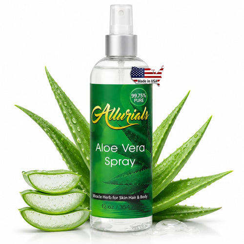 Allurials Aloe Vera Gel from USA's Freshly Cut Pure Organic Aloe, 12 Oz