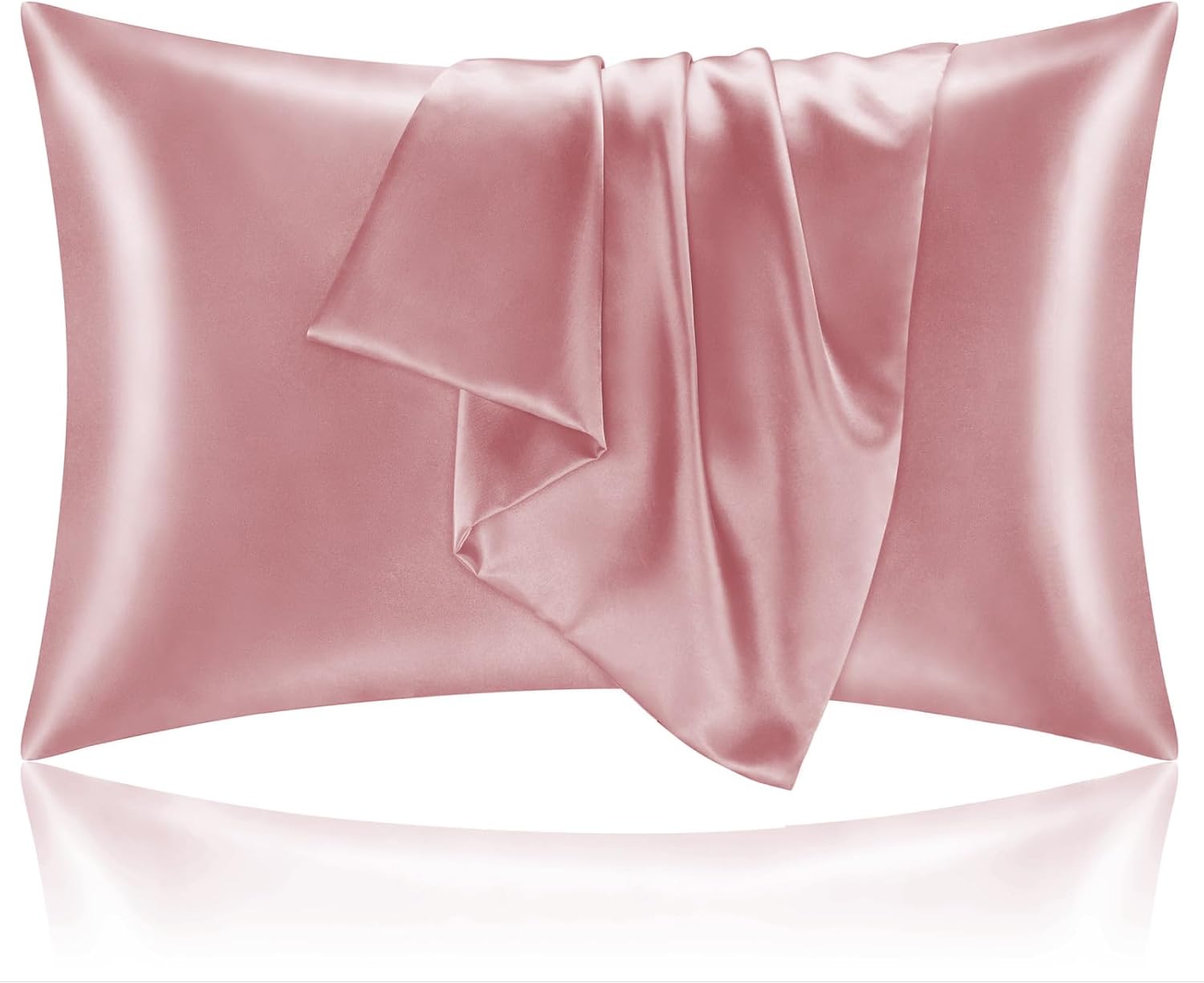 BEDELITE Satin Pillowcase for Hair and Skin, Super Soft and Cooling Similar to Silk Pillow Cases 2 Pack with Envelope Closure, Gift for Women Men(20"x30" Queen Size, Dark Grey)