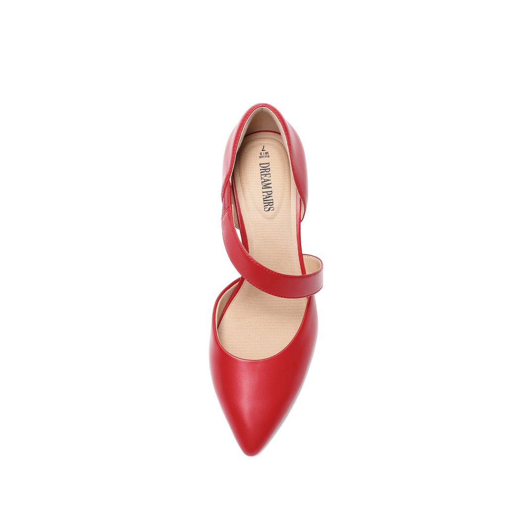 DREAM PAIRS Women's High Heels Pumps Dress Closed Pointed Toe Comfortable D'Orsay Pumps Shoes for Work Office Wedding Dancing Charmane