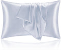 BEDELITE Satin Pillowcase for Hair and Skin, Super Soft and Cooling Similar to Silk Pillow Cases 2 Pack with Envelope Closure, Gift for Women Men(20"x30" Queen Size, Dark Grey)