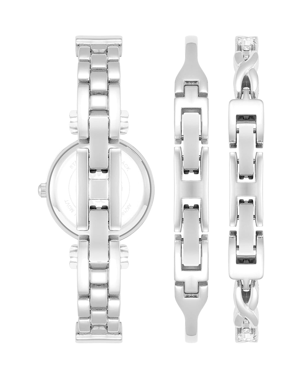 Anne Klein Women's Premium Crystal Accented Bangle Watch and Bracelet Set
