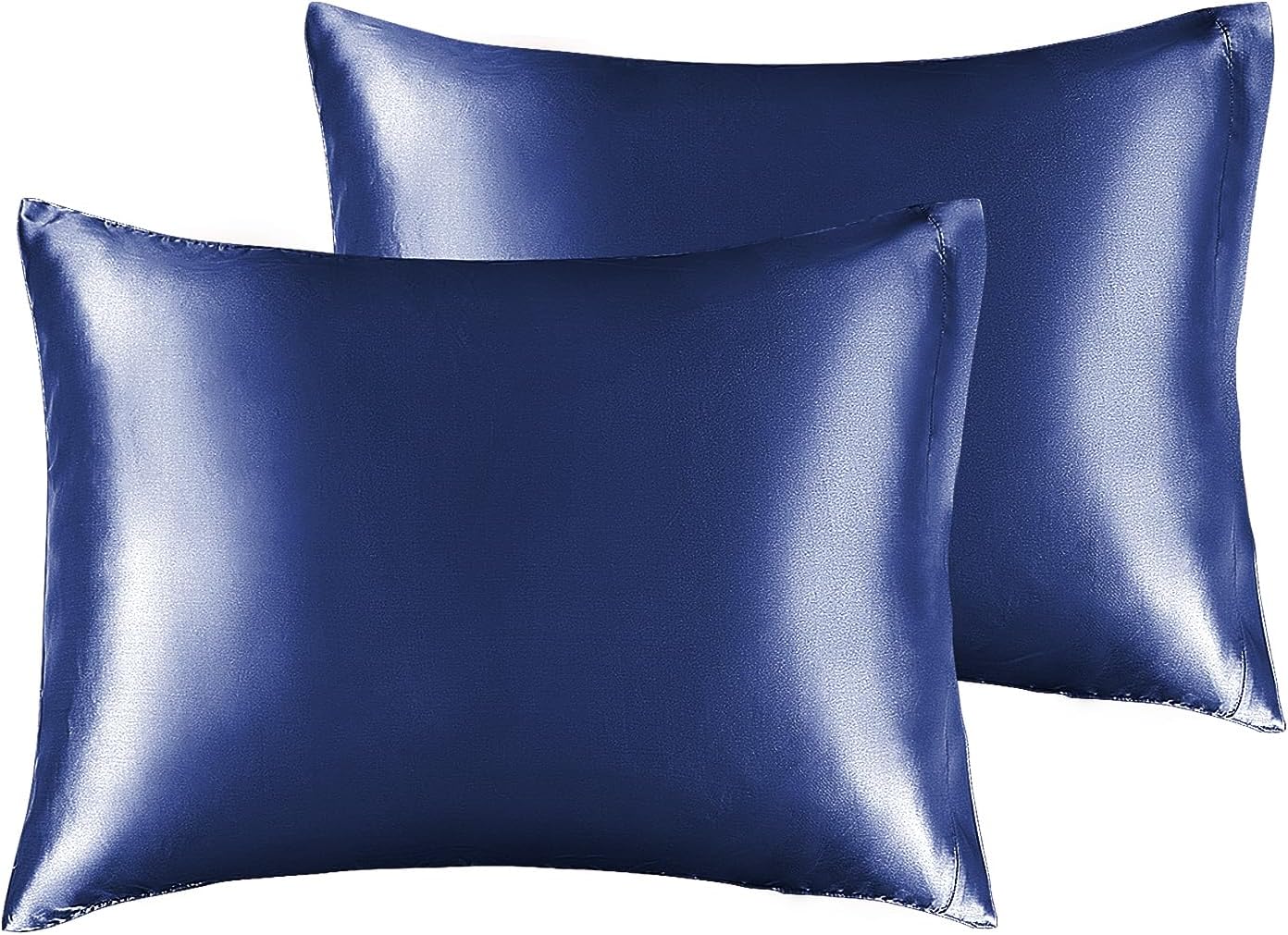BEDELITE Satin Pillowcase for Hair and Skin, Super Soft and Cooling Similar to Silk Pillow Cases 2 Pack with Envelope Closure, Gift for Women Men(20"x30" Queen Size, Dark Grey)