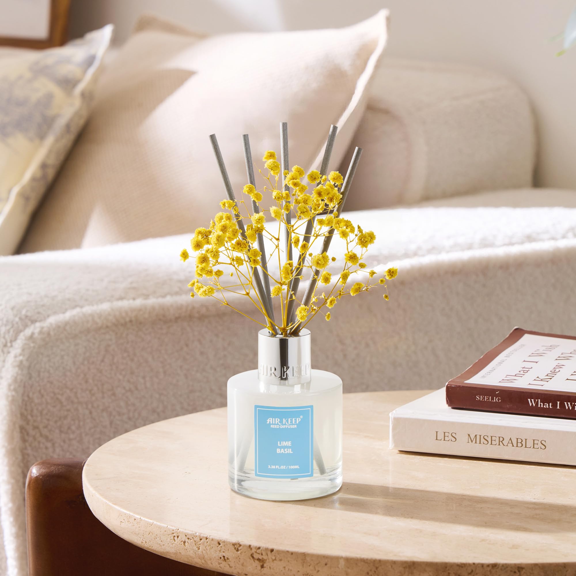 Airkeep Clean Linen Reed Diffuser Set