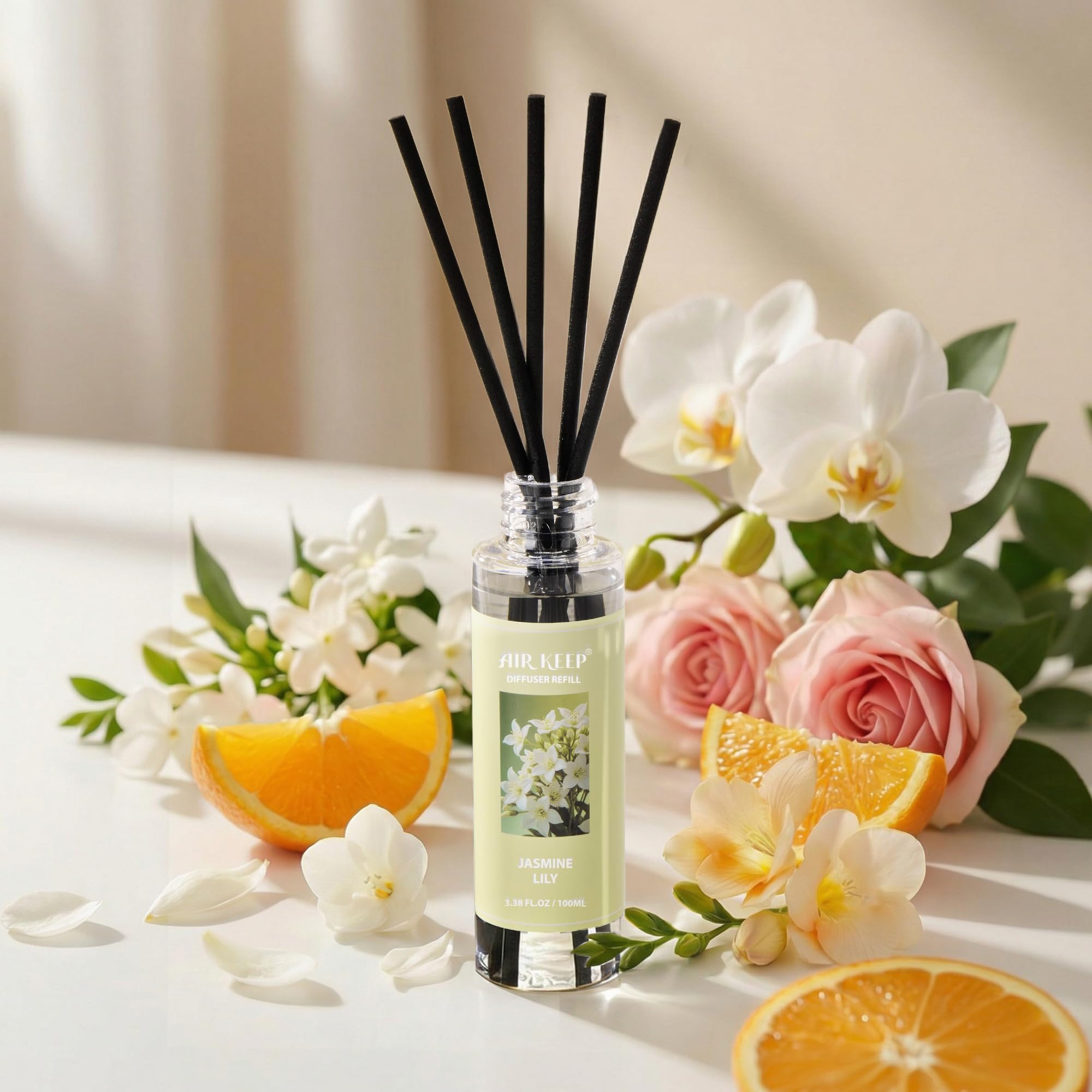 Airkeep Clean Linen Reed Diffuser Set