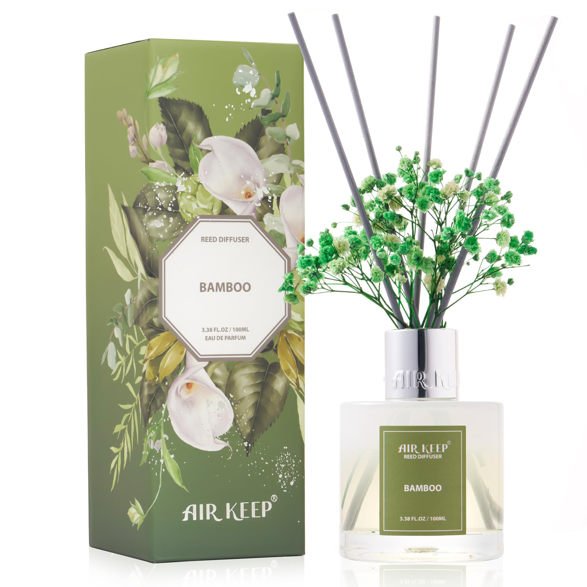 Airkeep Clean Linen Reed Diffuser Set