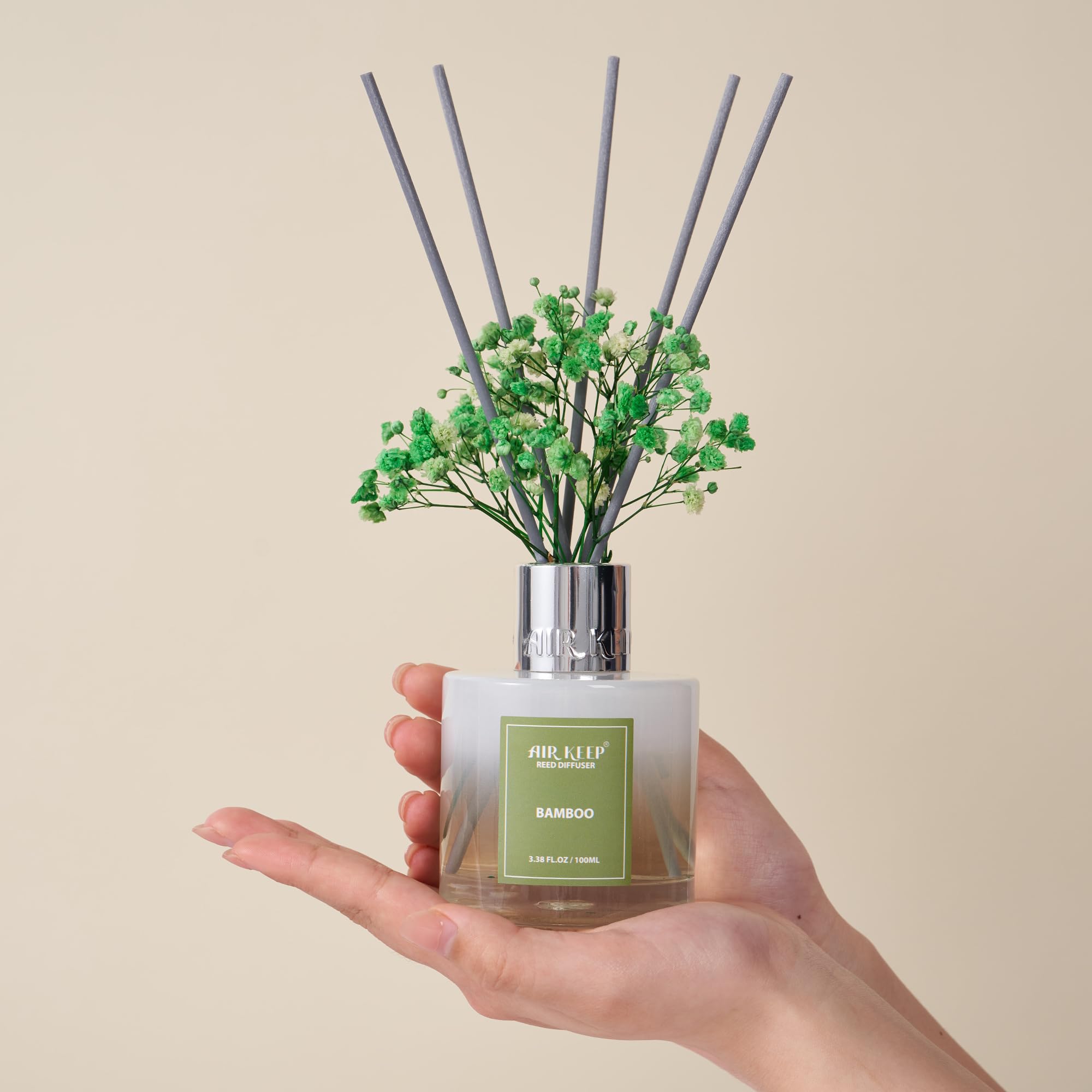 Airkeep Clean Linen Reed Diffuser Set