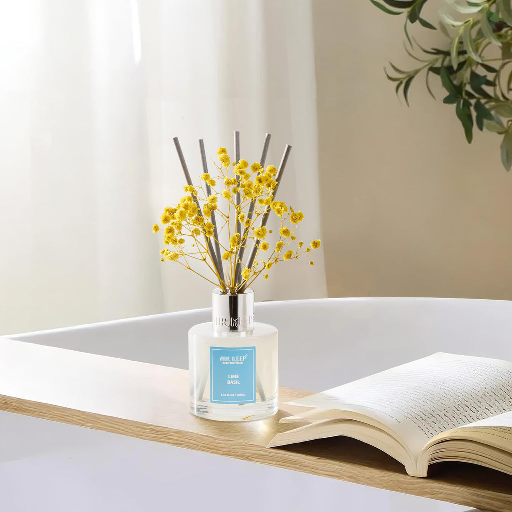 Airkeep Clean Linen Reed Diffuser Set