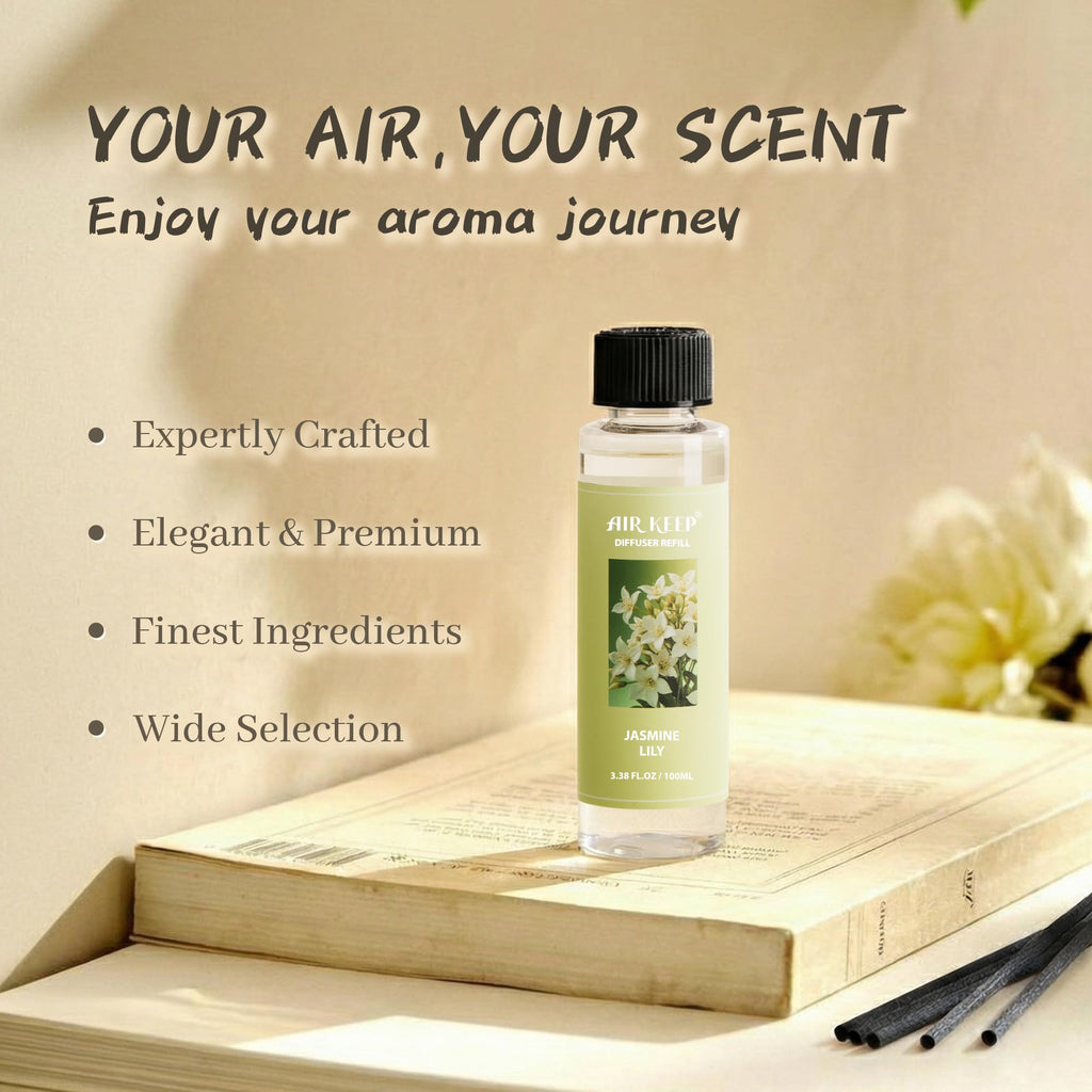 Airkeep Clean Linen Reed Diffuser Set