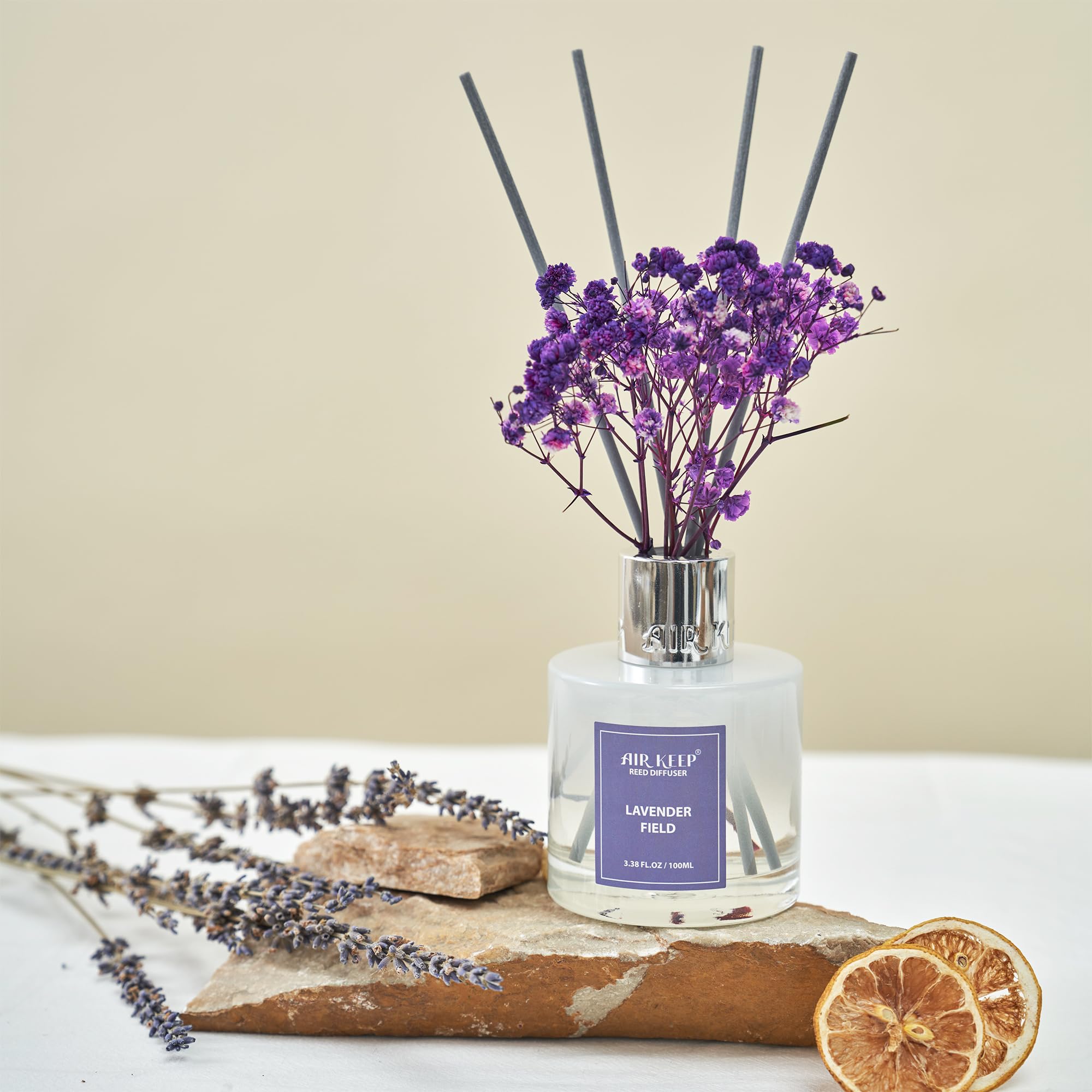 Airkeep Clean Linen Reed Diffuser Set