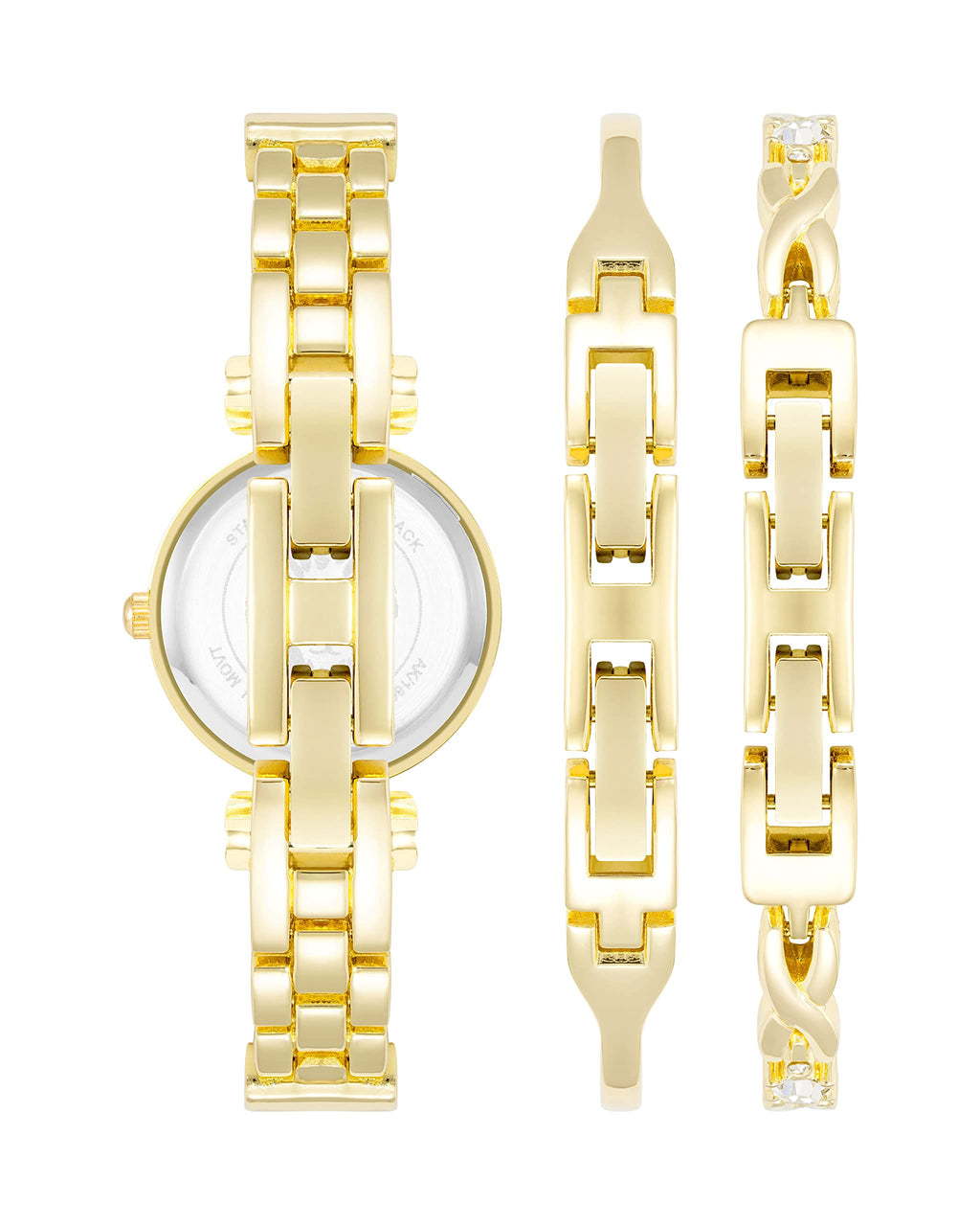 Anne Klein Women's Premium Crystal Accented Bangle Watch and Bracelet Set