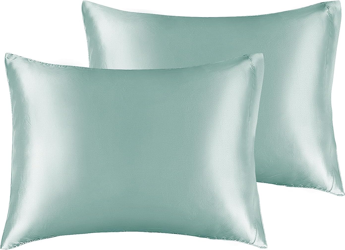 BEDELITE Satin Pillowcase for Hair and Skin, Super Soft and Cooling Similar to Silk Pillow Cases 2 Pack with Envelope Closure, Gift for Women Men(20"x30" Queen Size, Dark Grey)