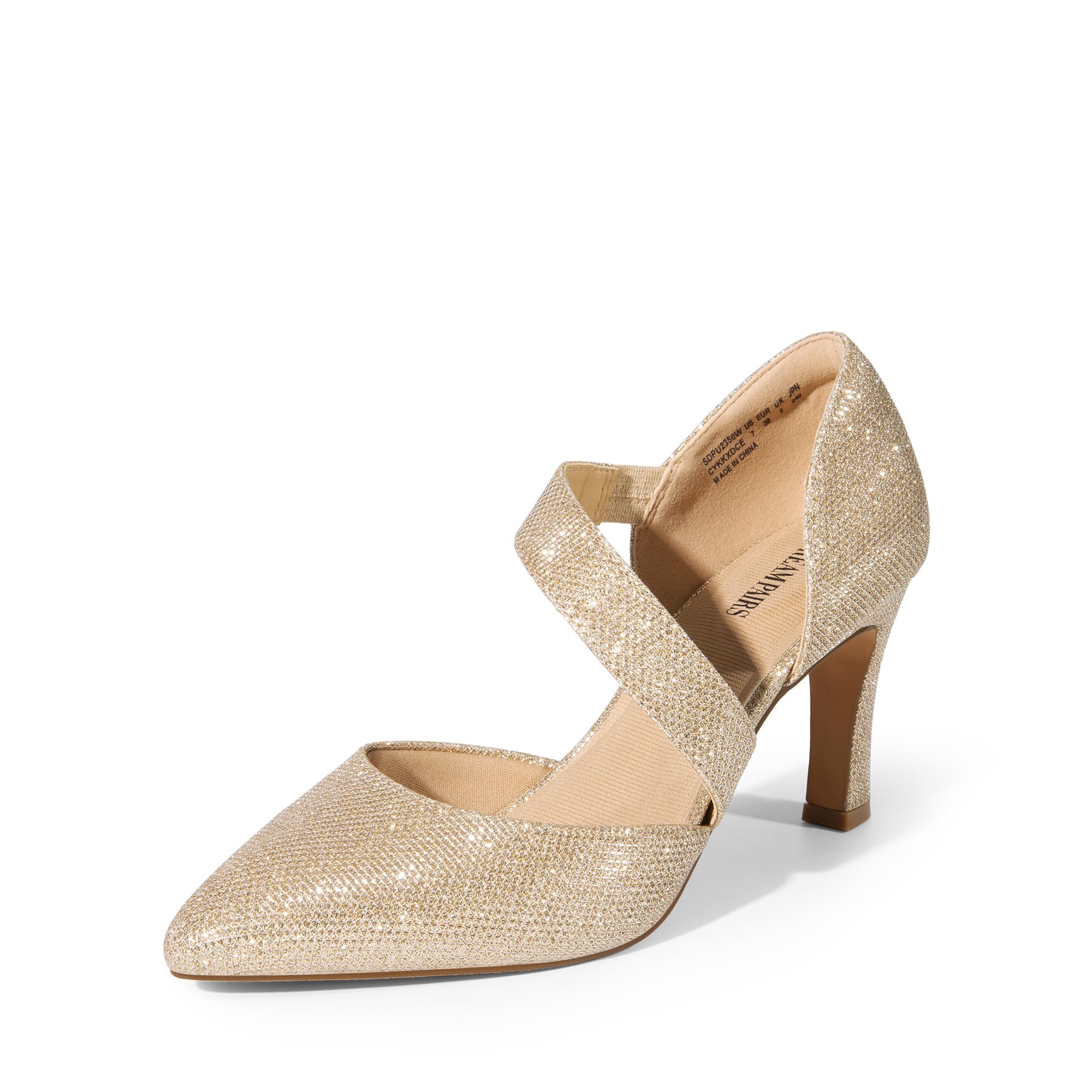 DREAM PAIRS Women's High Heels Pumps Dress Closed Pointed Toe Comfortable D'Orsay Pumps Shoes for Work Office Wedding Dancing Charmane