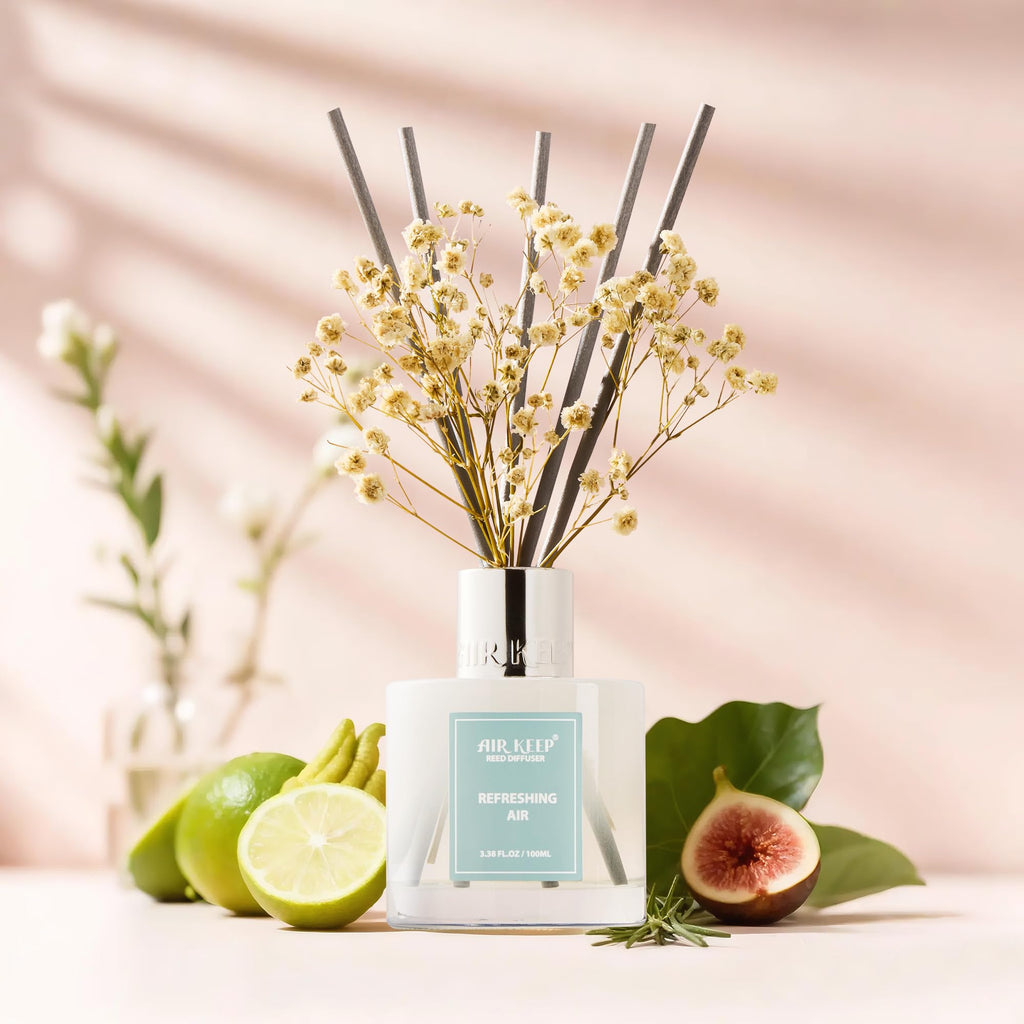 Airkeep Clean Linen Reed Diffuser Set
