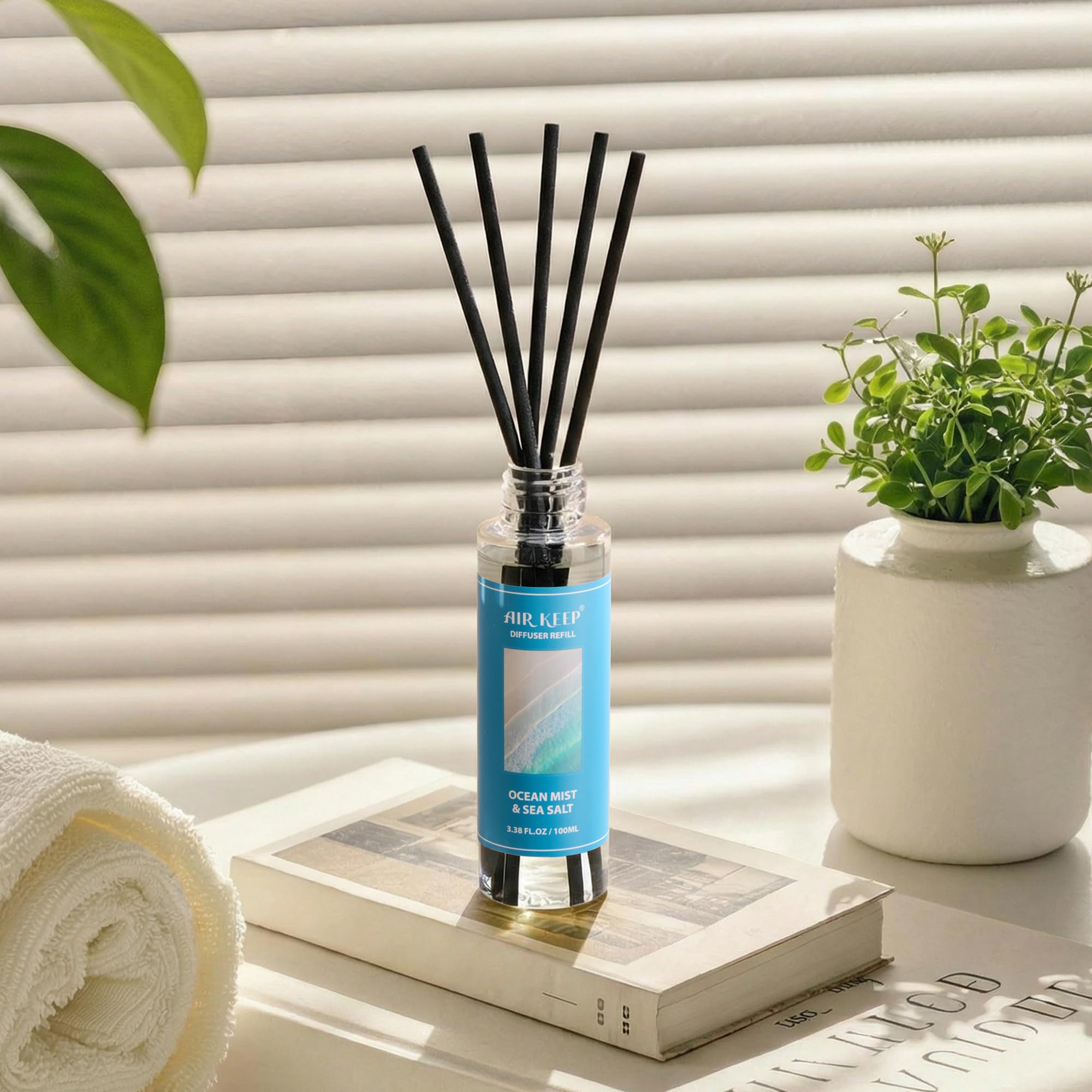 Airkeep Clean Linen Reed Diffuser Set