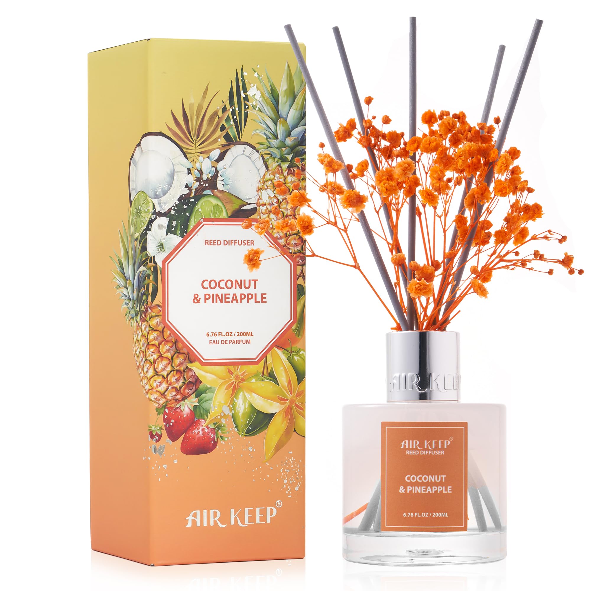 Airkeep Clean Linen Reed Diffuser Set