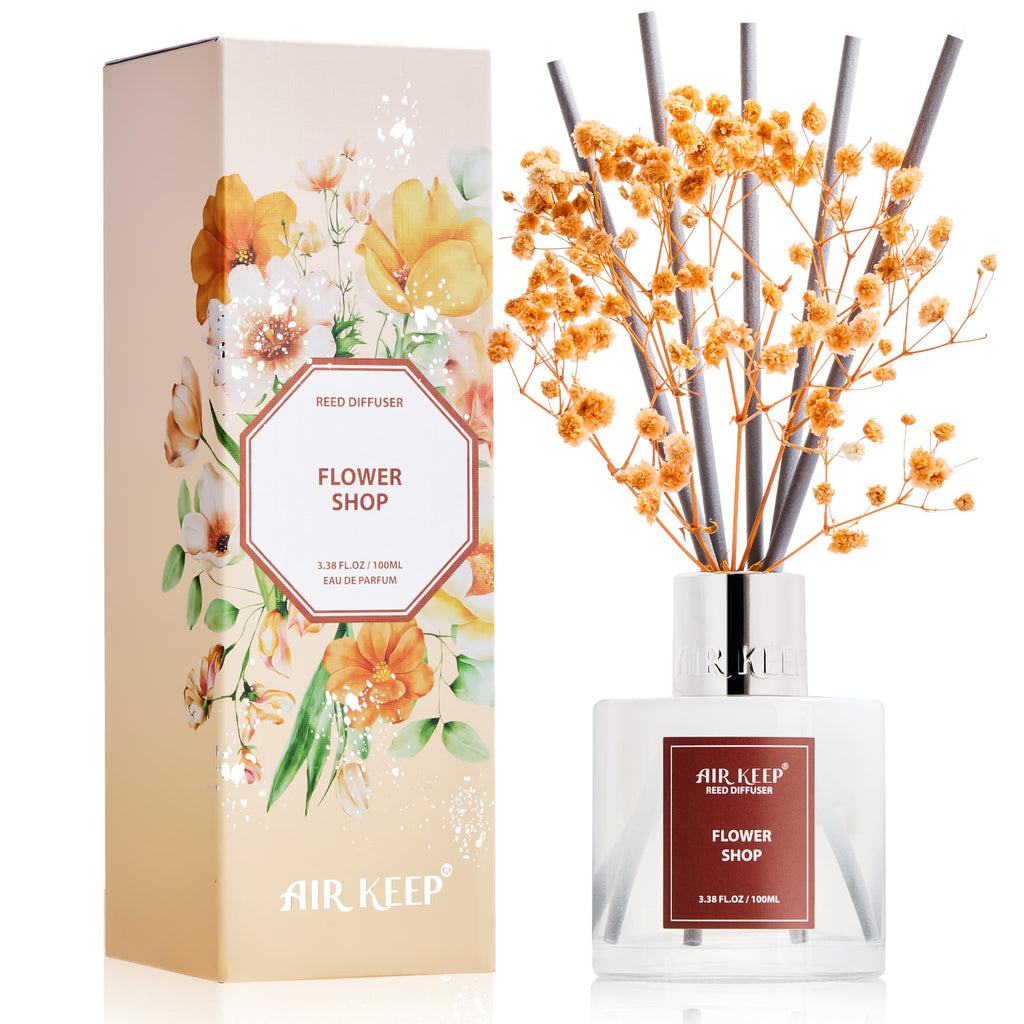 Airkeep Clean Linen Reed Diffuser Set