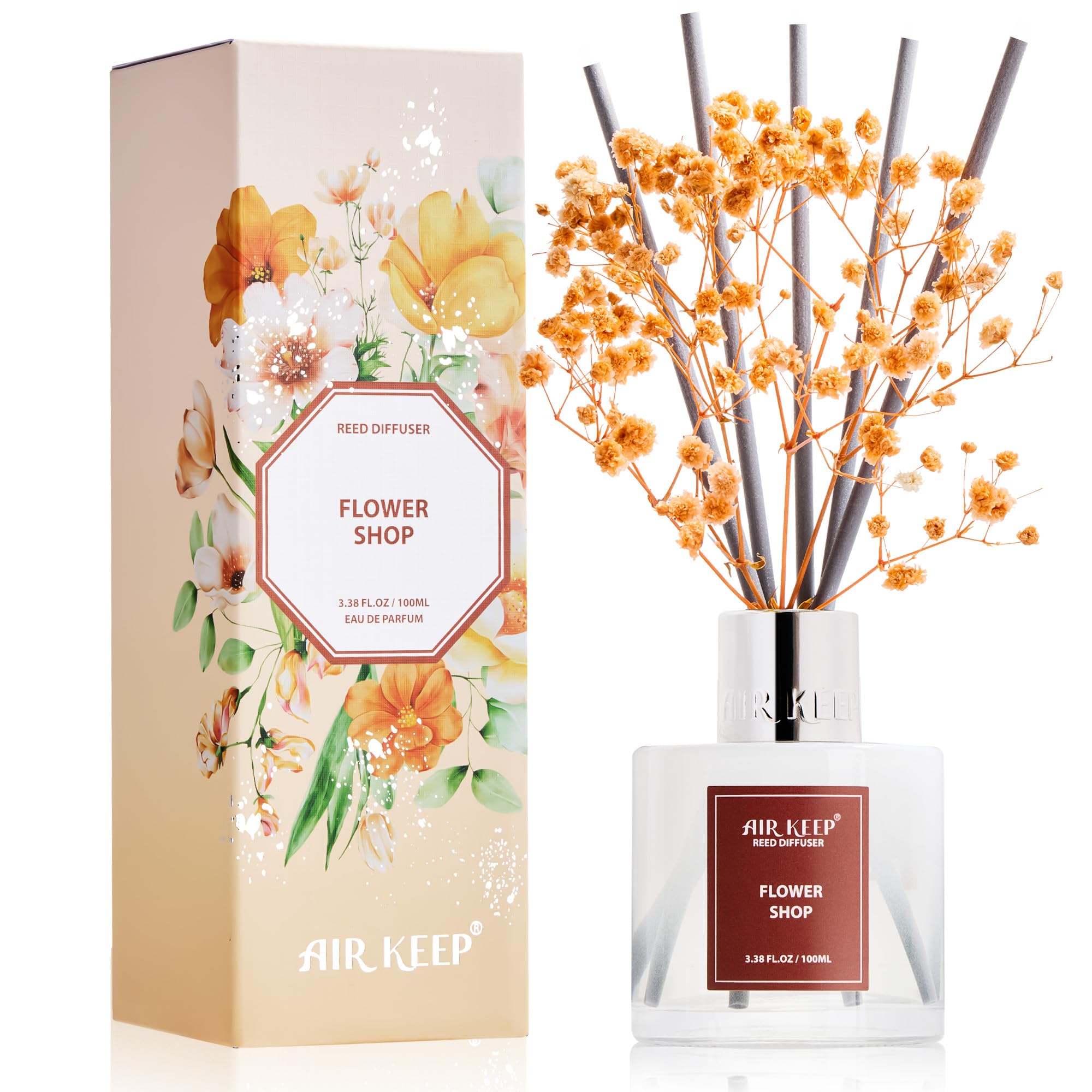 Airkeep Clean Linen Reed Diffuser Set