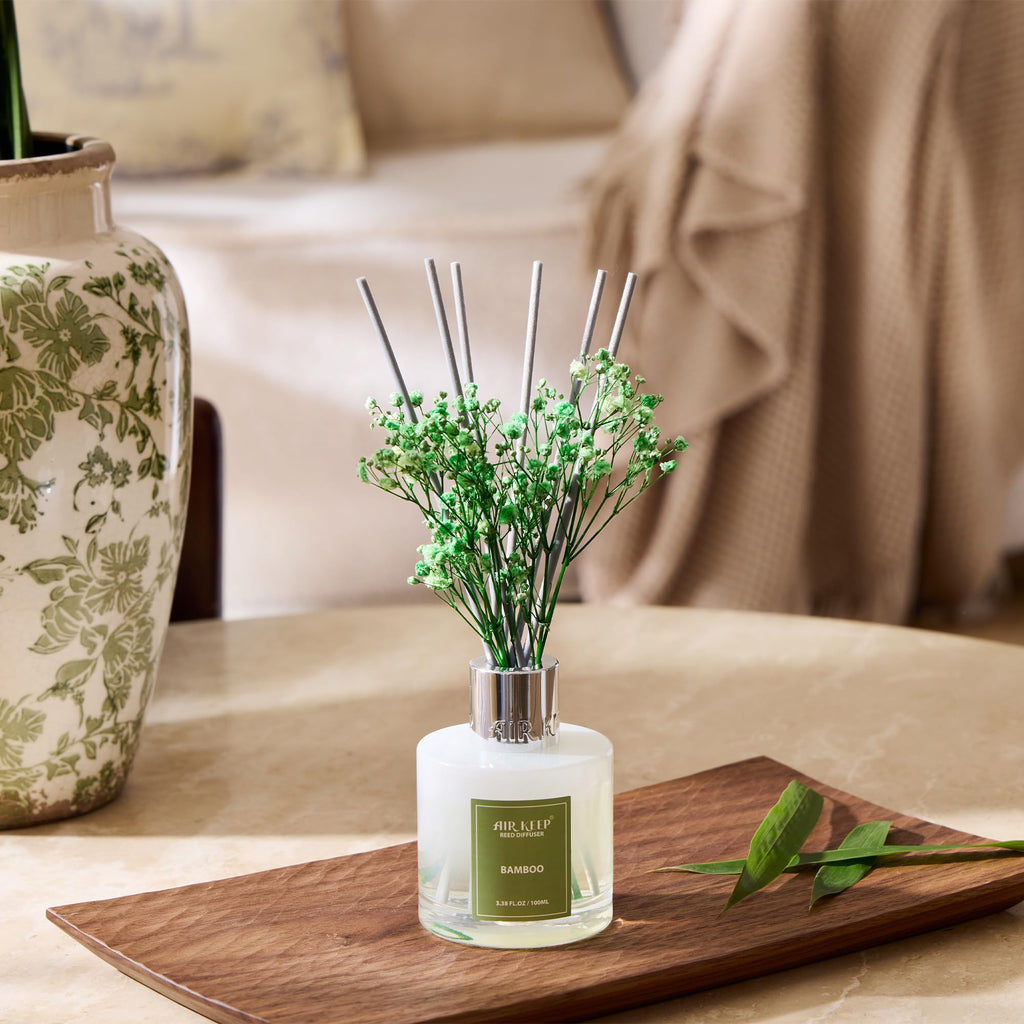 Airkeep Clean Linen Reed Diffuser Set