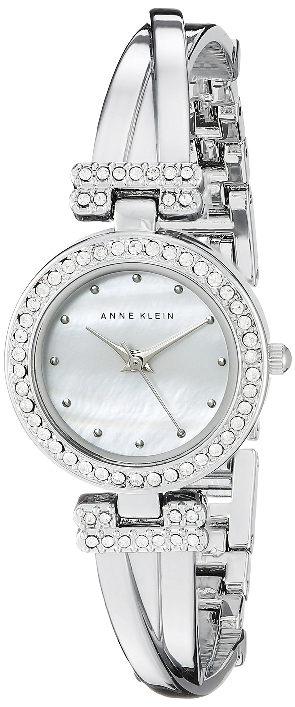 Anne Klein Women's Premium Crystal Accented Bangle Watch and Bracelet Set