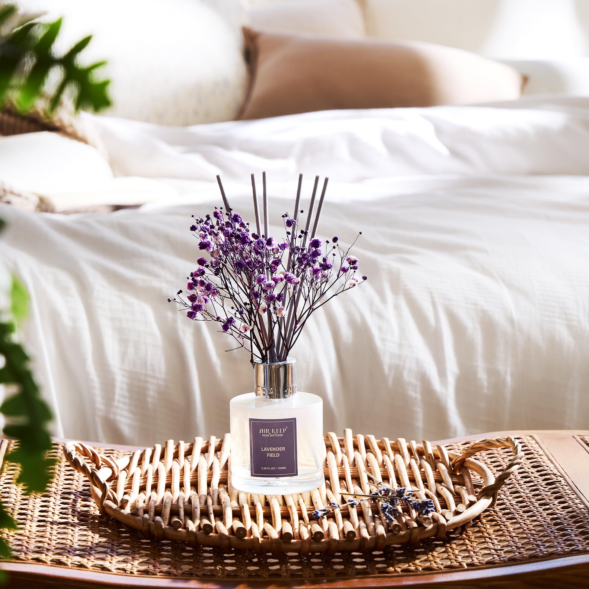 Airkeep Clean Linen Reed Diffuser Set