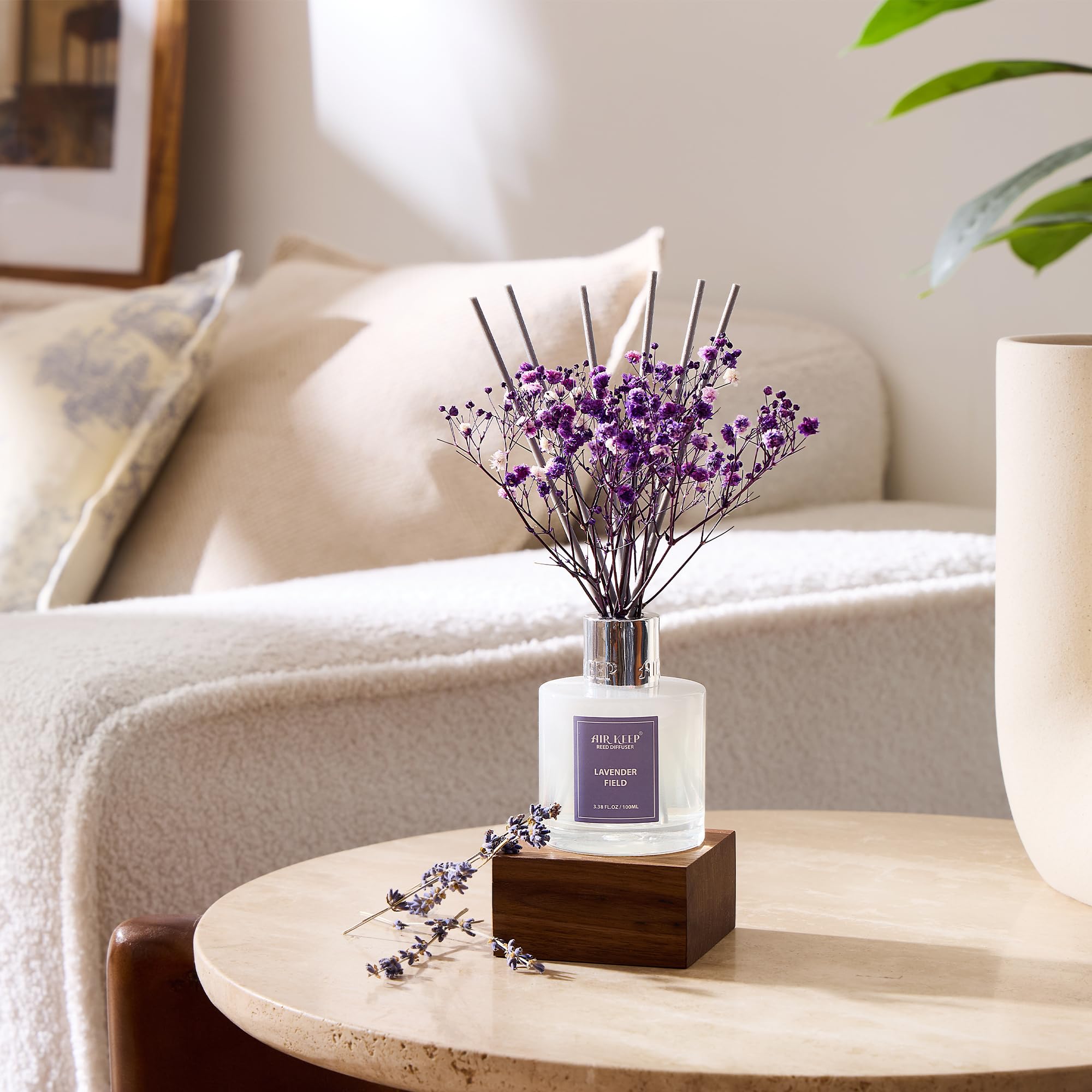 Airkeep Clean Linen Reed Diffuser Set