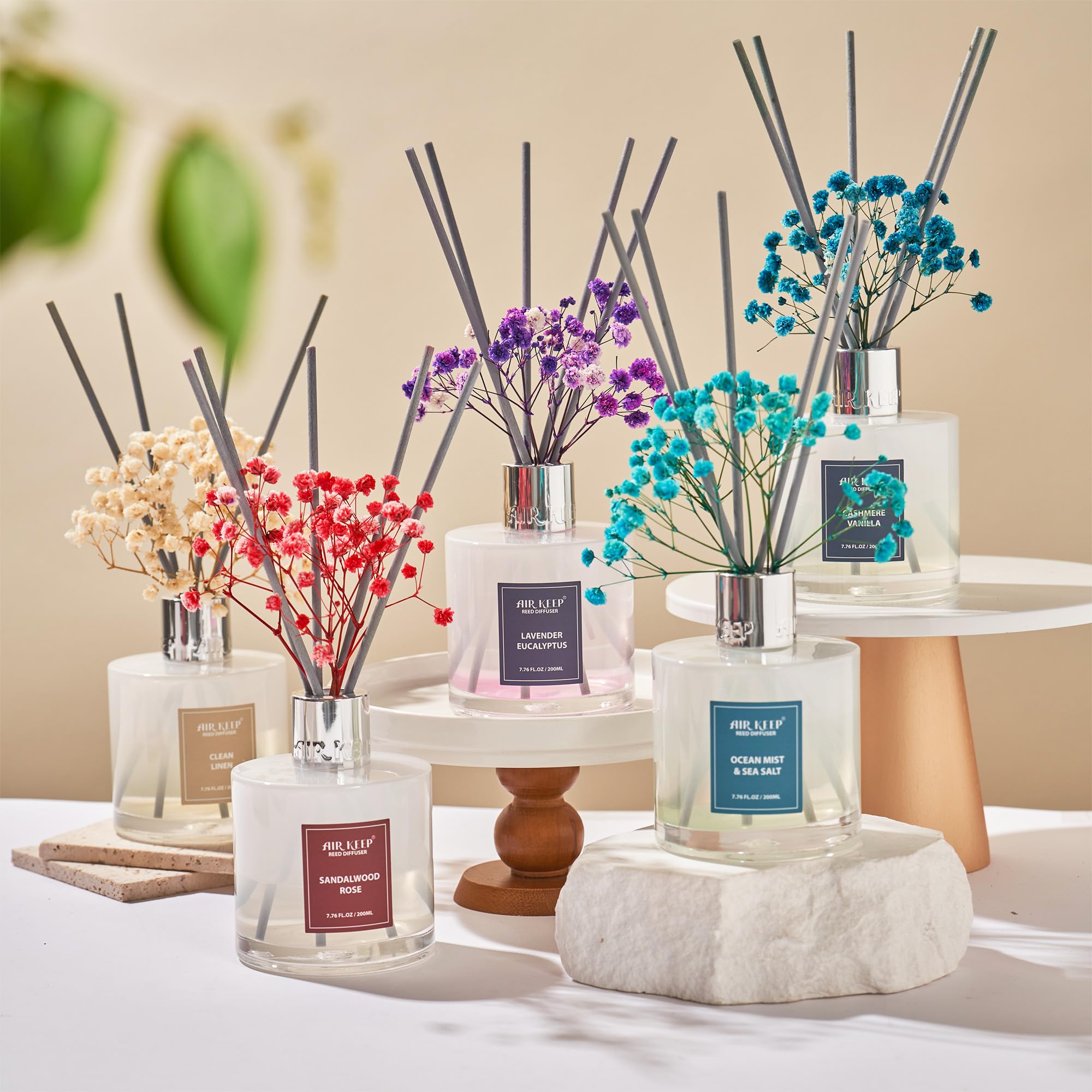 Airkeep Clean Linen Reed Diffuser Set