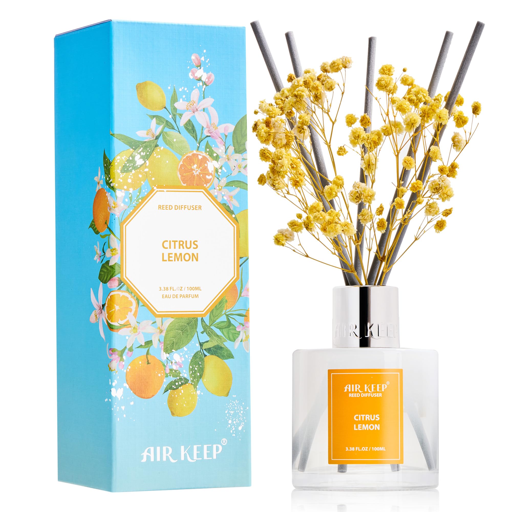Airkeep Clean Linen Reed Diffuser Set