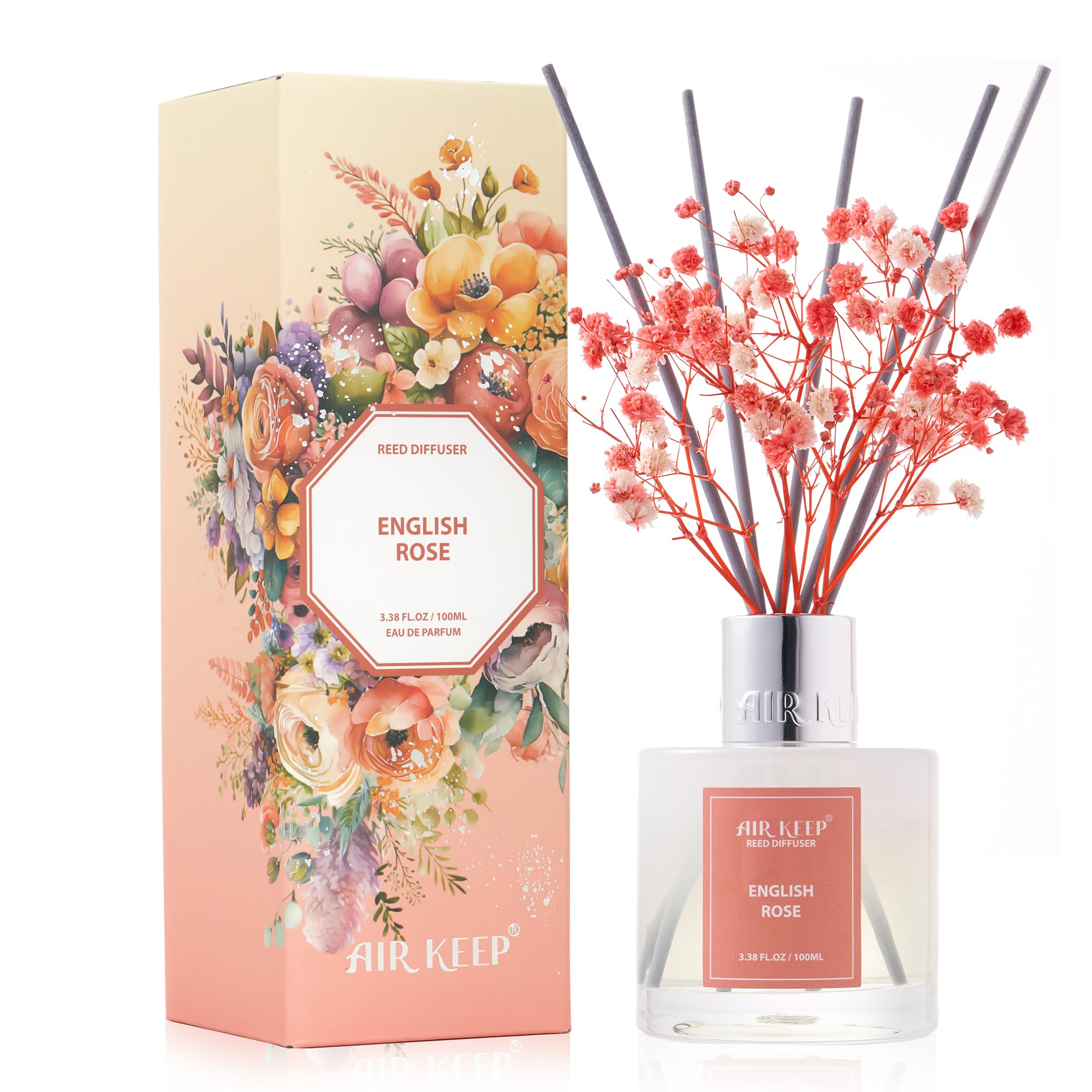 Airkeep Clean Linen Reed Diffuser Set