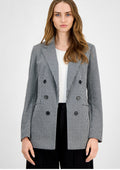 Bar III Women's Plaid Faux Double-Breasted Blazer