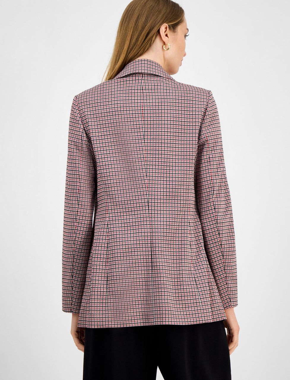Bar III Women's Plaid Faux Double-Breasted Blazer